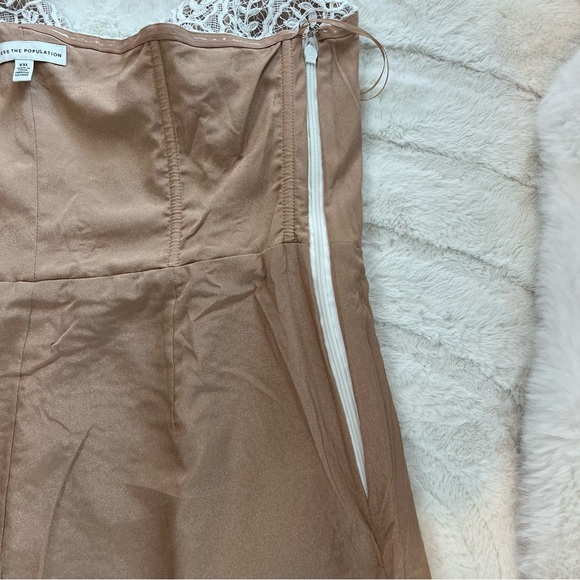 Dress the Population Magnolia One Shoulder Off-White Lace XXL Wedding Bridal EUC - Picture 7 of 15